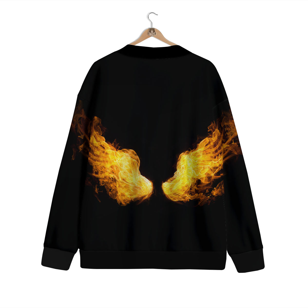 Wings Flame Print Cardigan-grizzshop