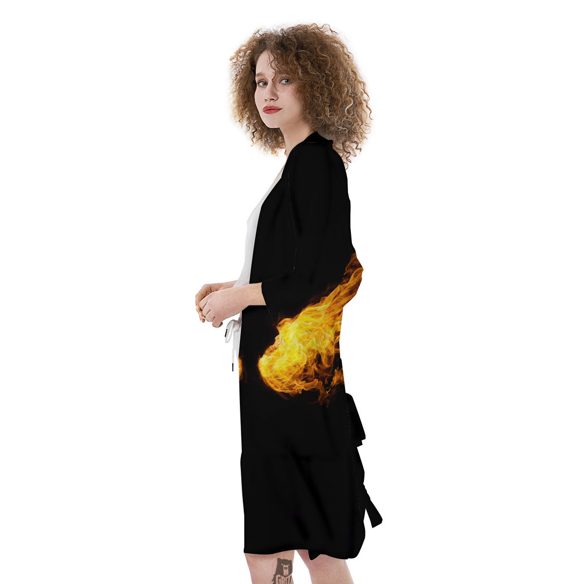 Wings Flame Print Kimono-grizzshop