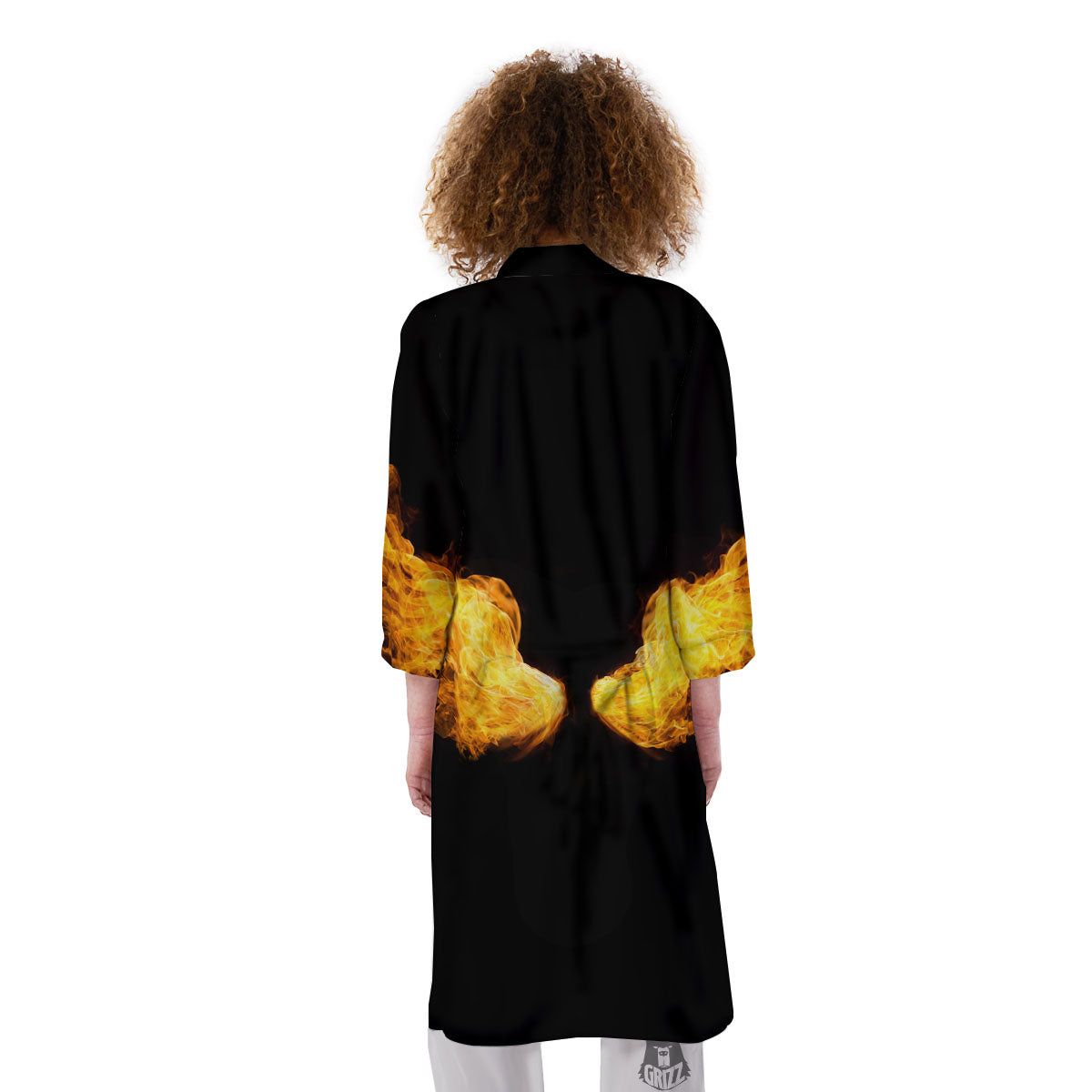 Wings Flame Print Kimono-grizzshop