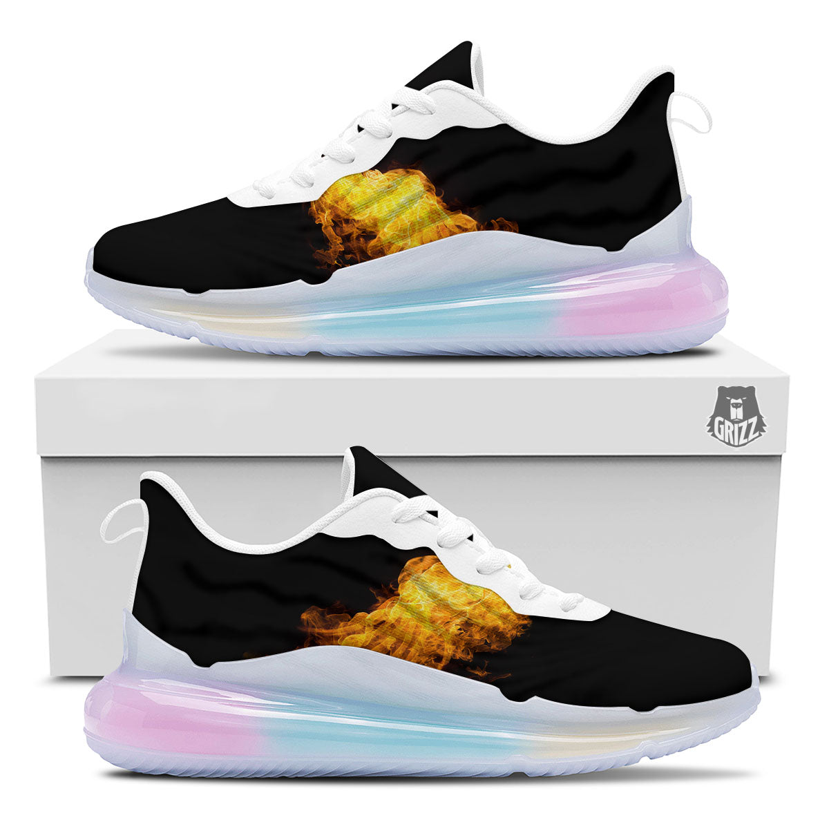 Wings Flame Print Running Sneakers-grizzshop
