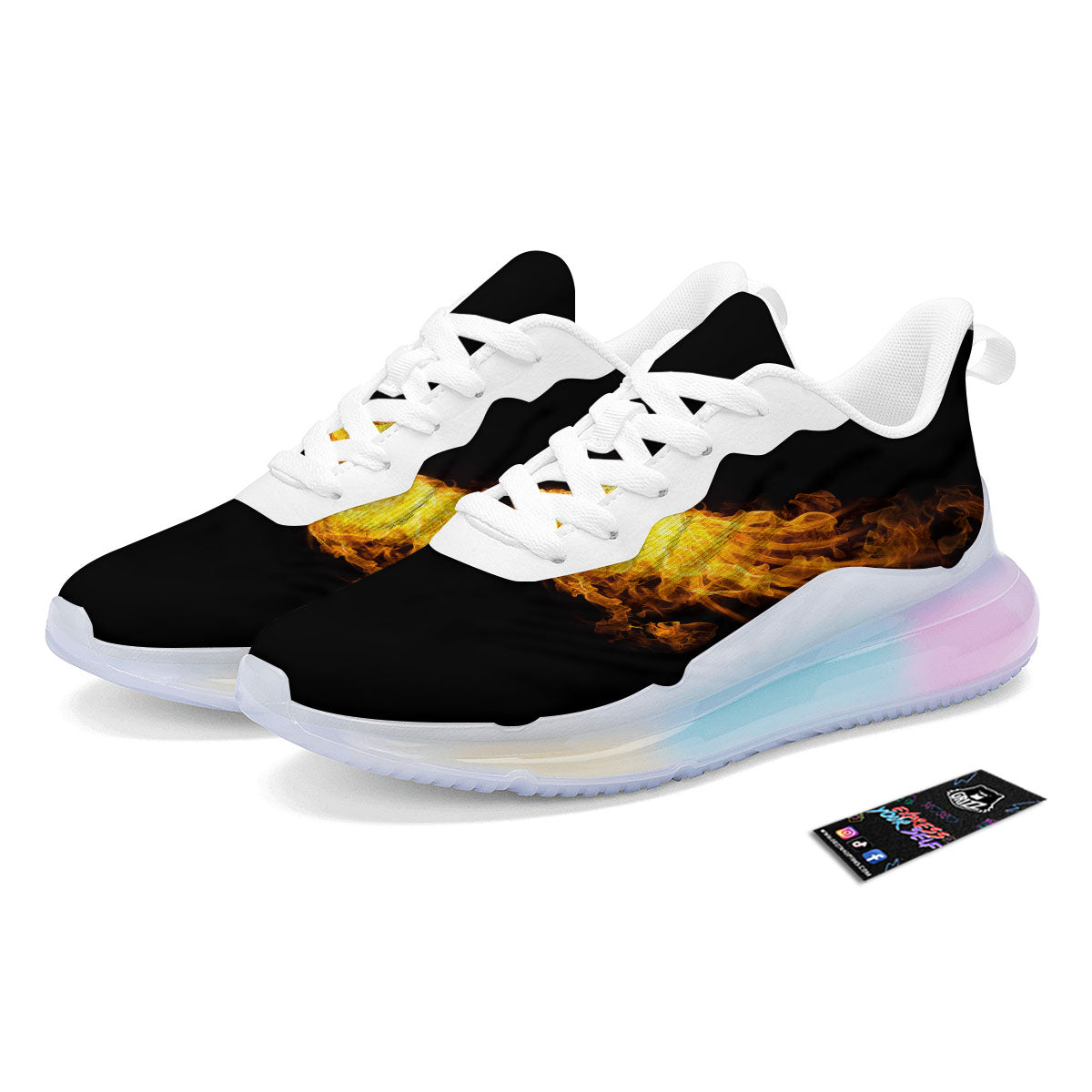 Wings Flame Print Running Sneakers-grizzshop