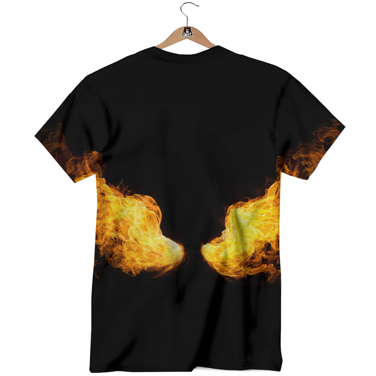 Wings Flame Print T-Shirt-grizzshop