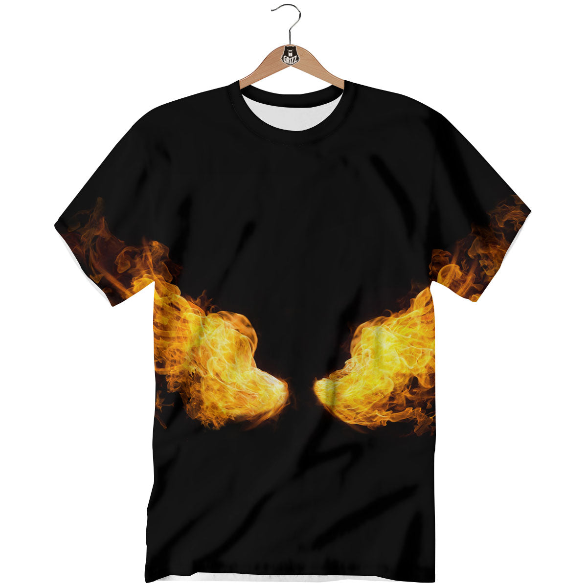Wings Flame Print T-Shirt-grizzshop