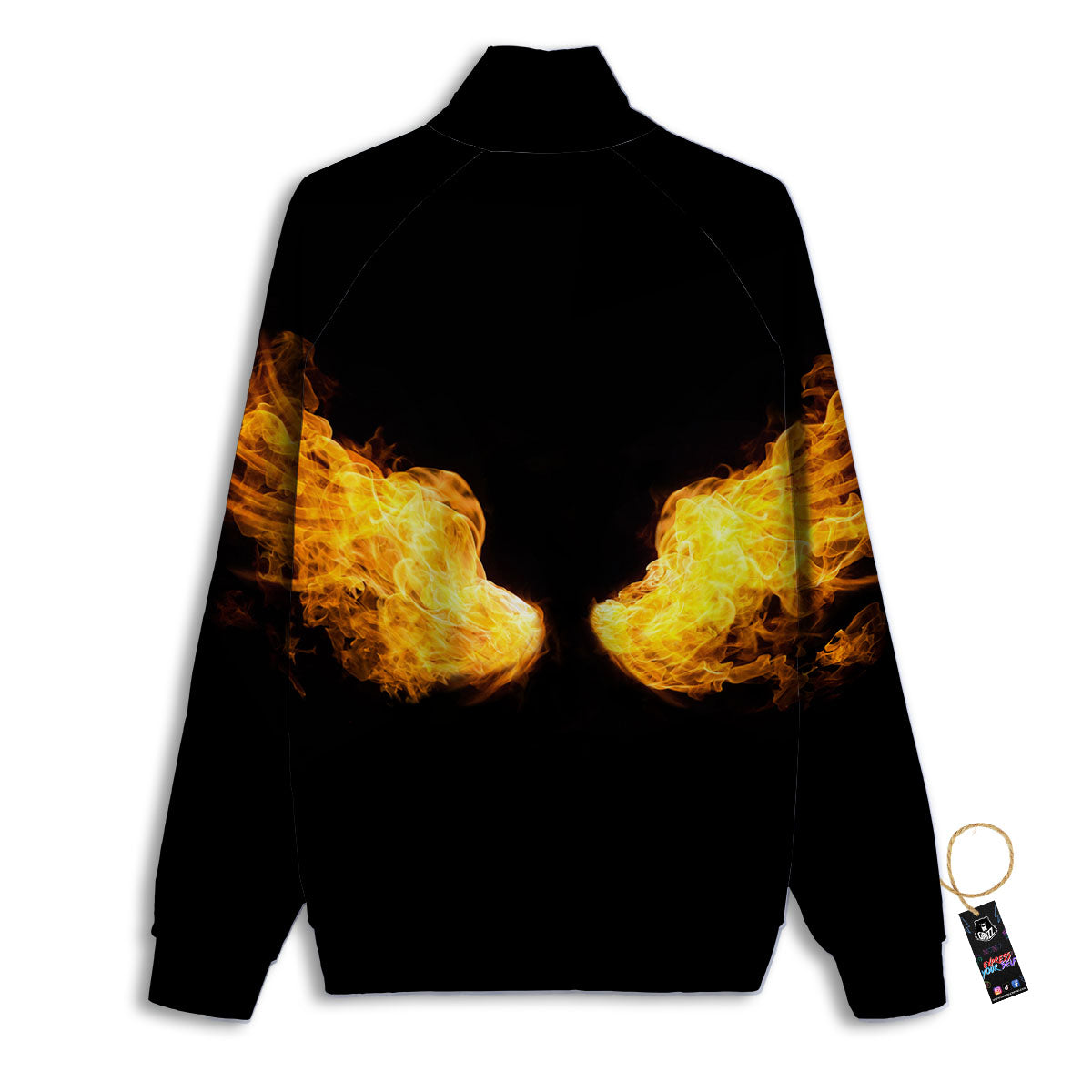 Wings Flame Print Track Jacket-grizzshop