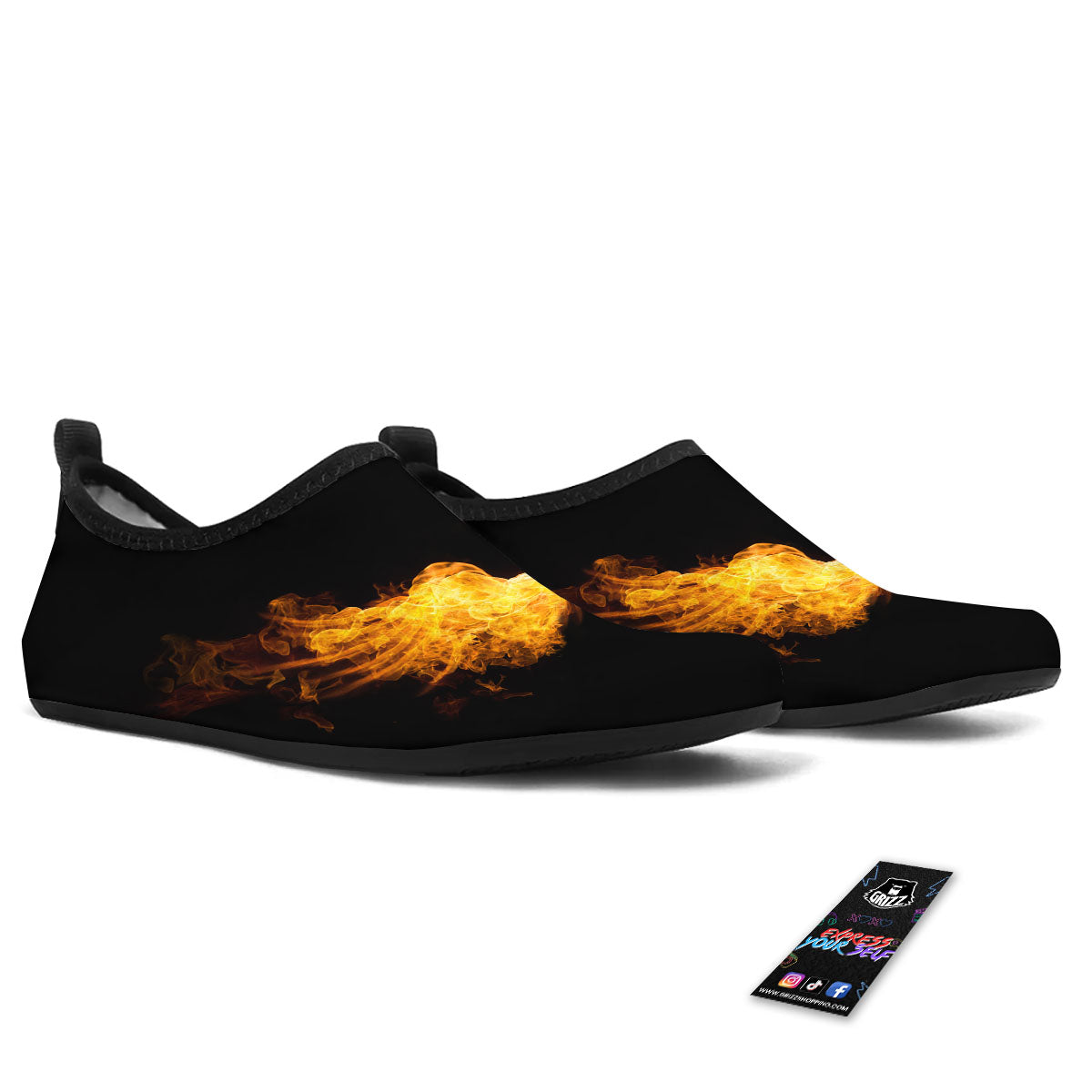 Wings Flame Print Water Shoes-grizzshop