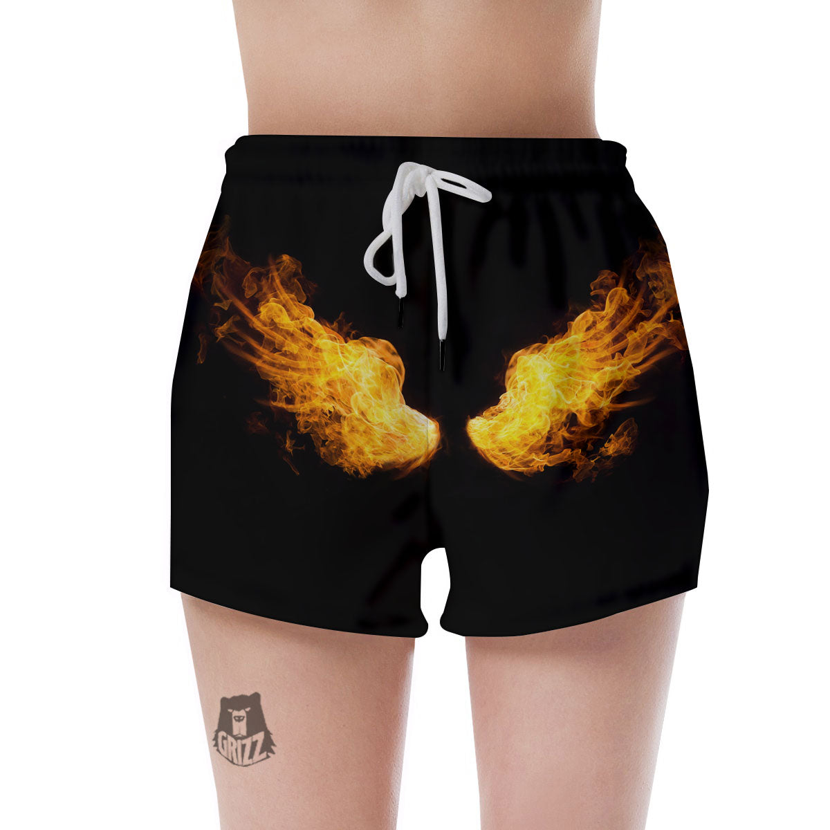 Wings Flame Print Women's Shorts-grizzshop