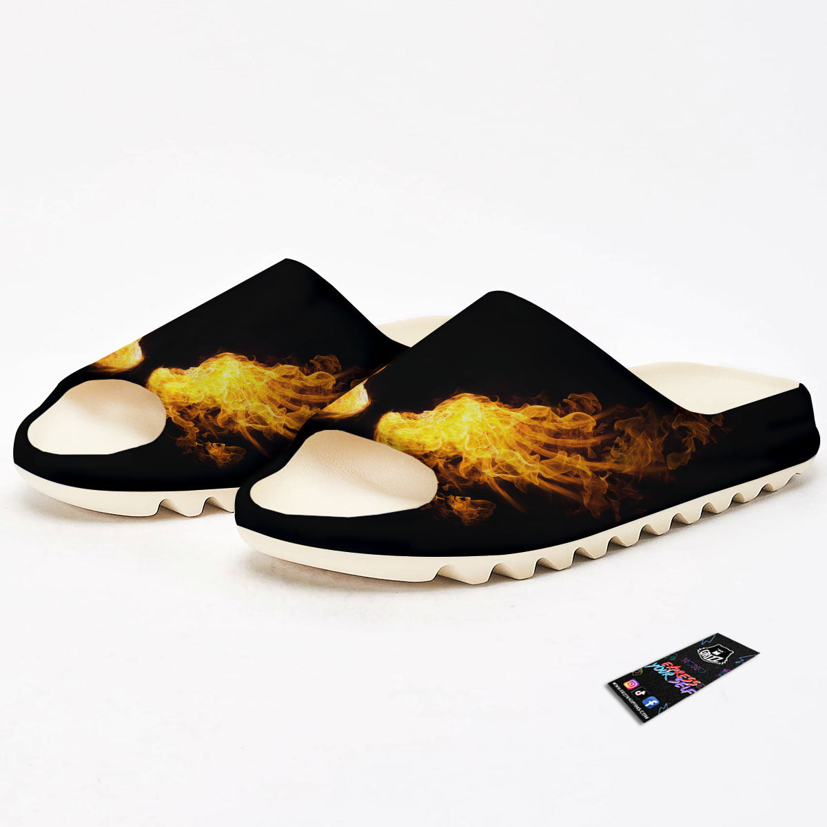 Wings Flame Print Sandals-grizzshop
