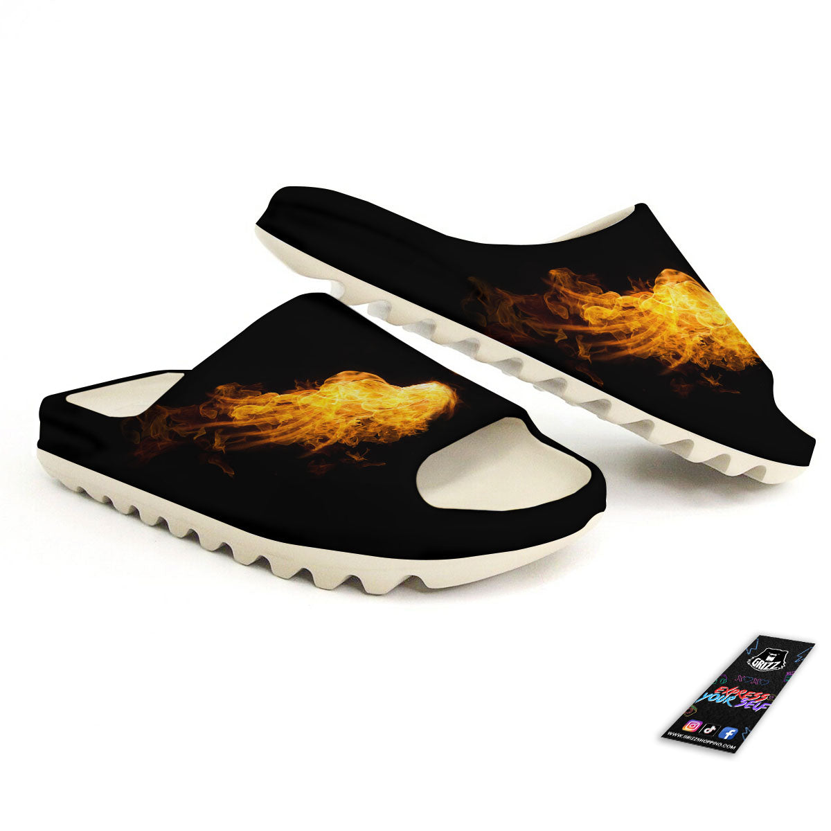 Wings Flame Print Sandals-grizzshop