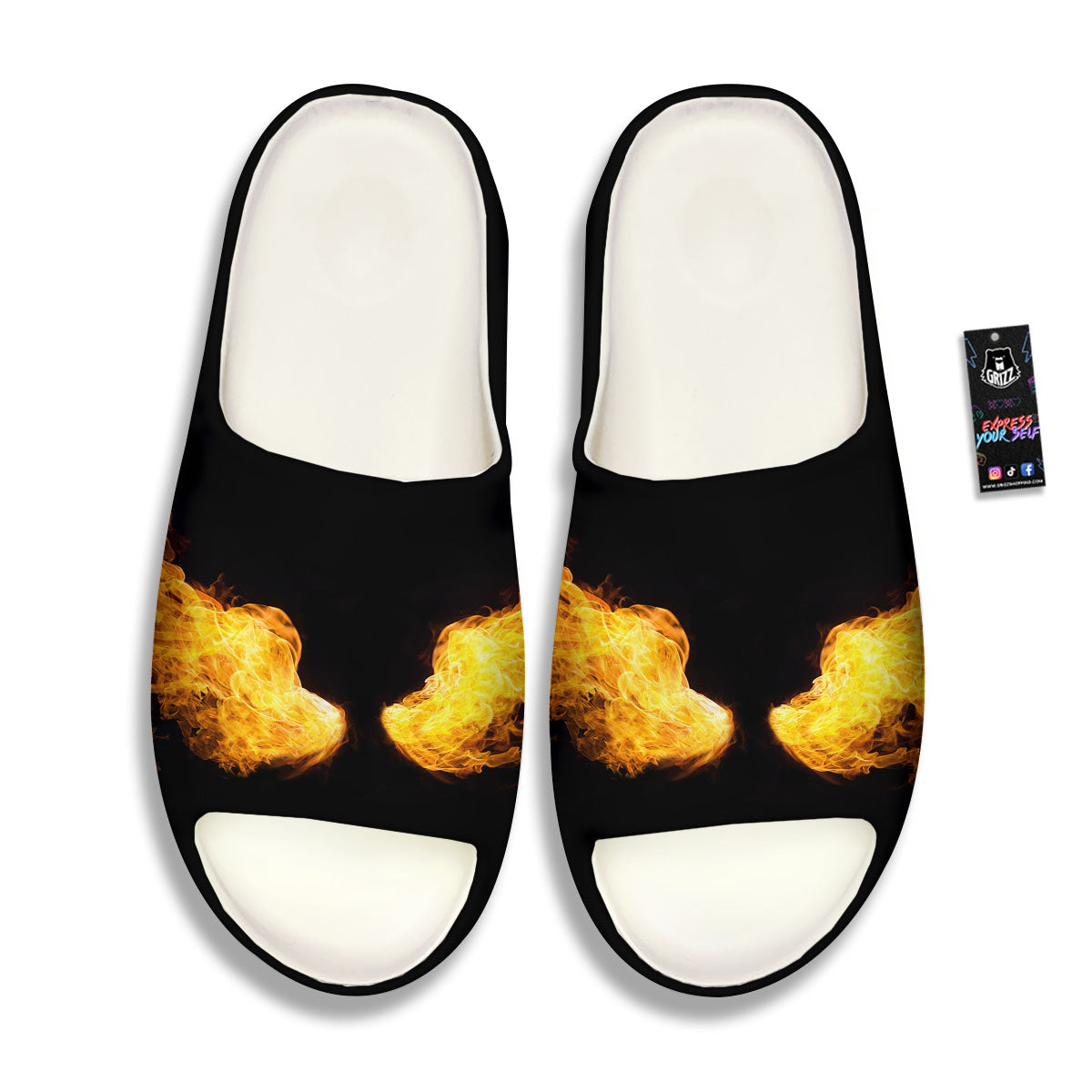 Wings Flame Print Sandals-grizzshop