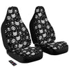 Witch And Ghost Black White Print Pattern Car Seat Covers-grizzshop