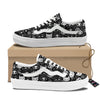 Witch And Ghost Black White Print Pattern Skate Shoes-grizzshop