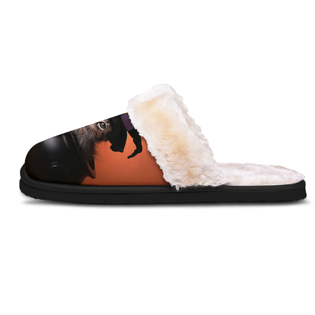 Witch Cat Halloween Cute Print Slippers-grizzshop