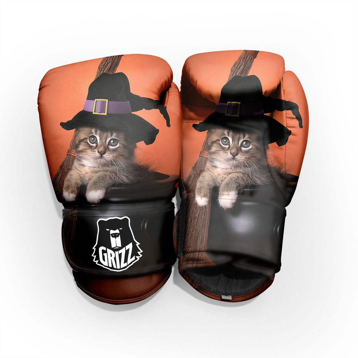 Witch Cat Halloween Cute Print Pro Boxing Glove