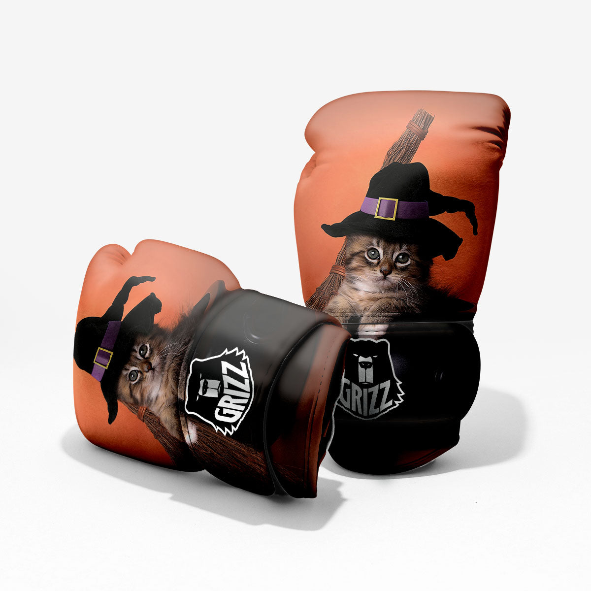 Witch Cat Halloween Cute Print Pro Boxing Glove