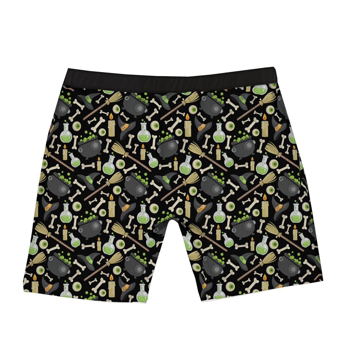 Witch Cauldron Green Print Pattern Boxer Briefs-grizzshop