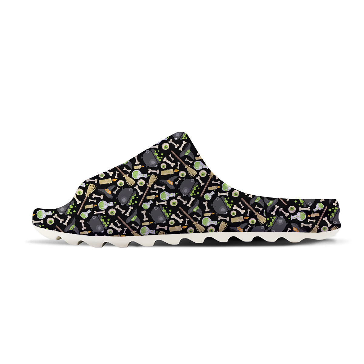 Witch Cauldron Green Print Pattern Sandals-grizzshop