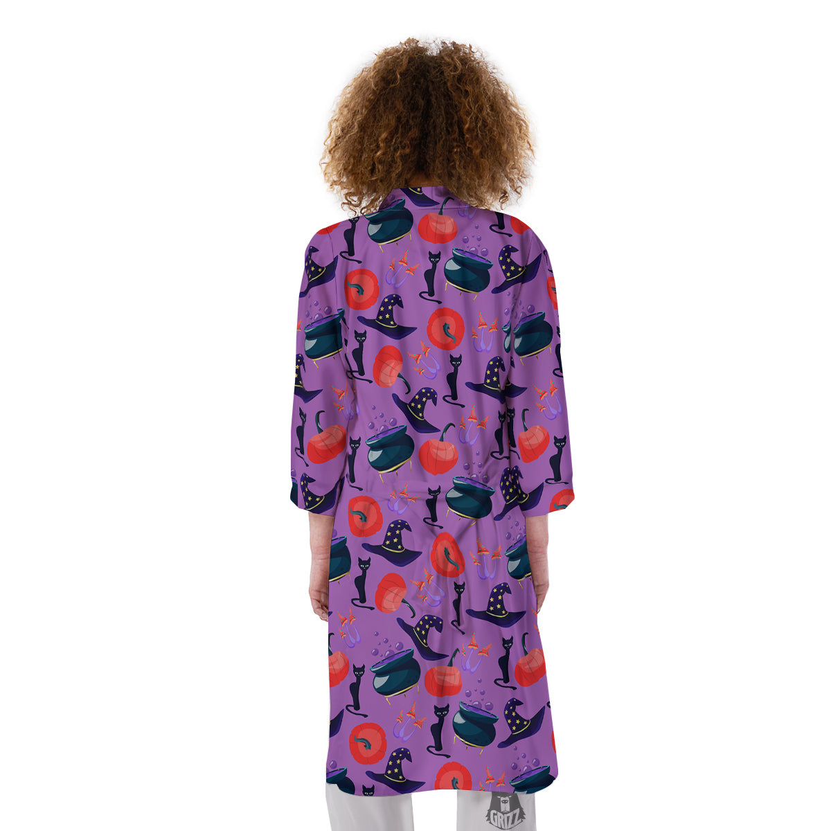 Witch Cauldron Halloween Print Pattern Kimono-grizzshop