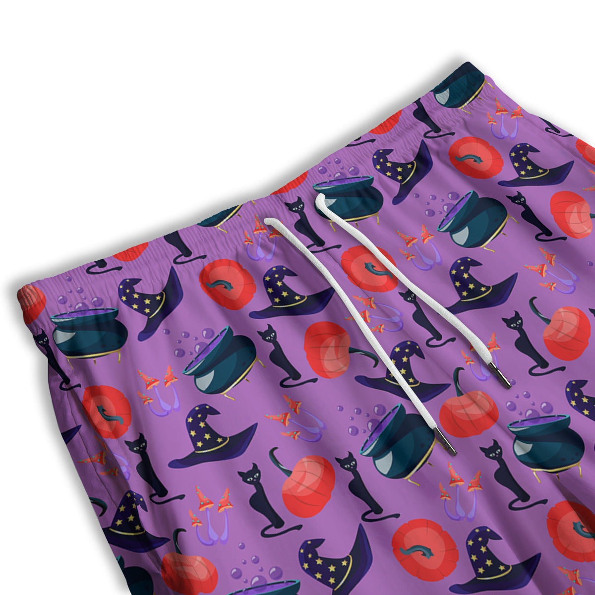 Witch Cauldron Halloween Print Pattern Men's Athletic Shorts