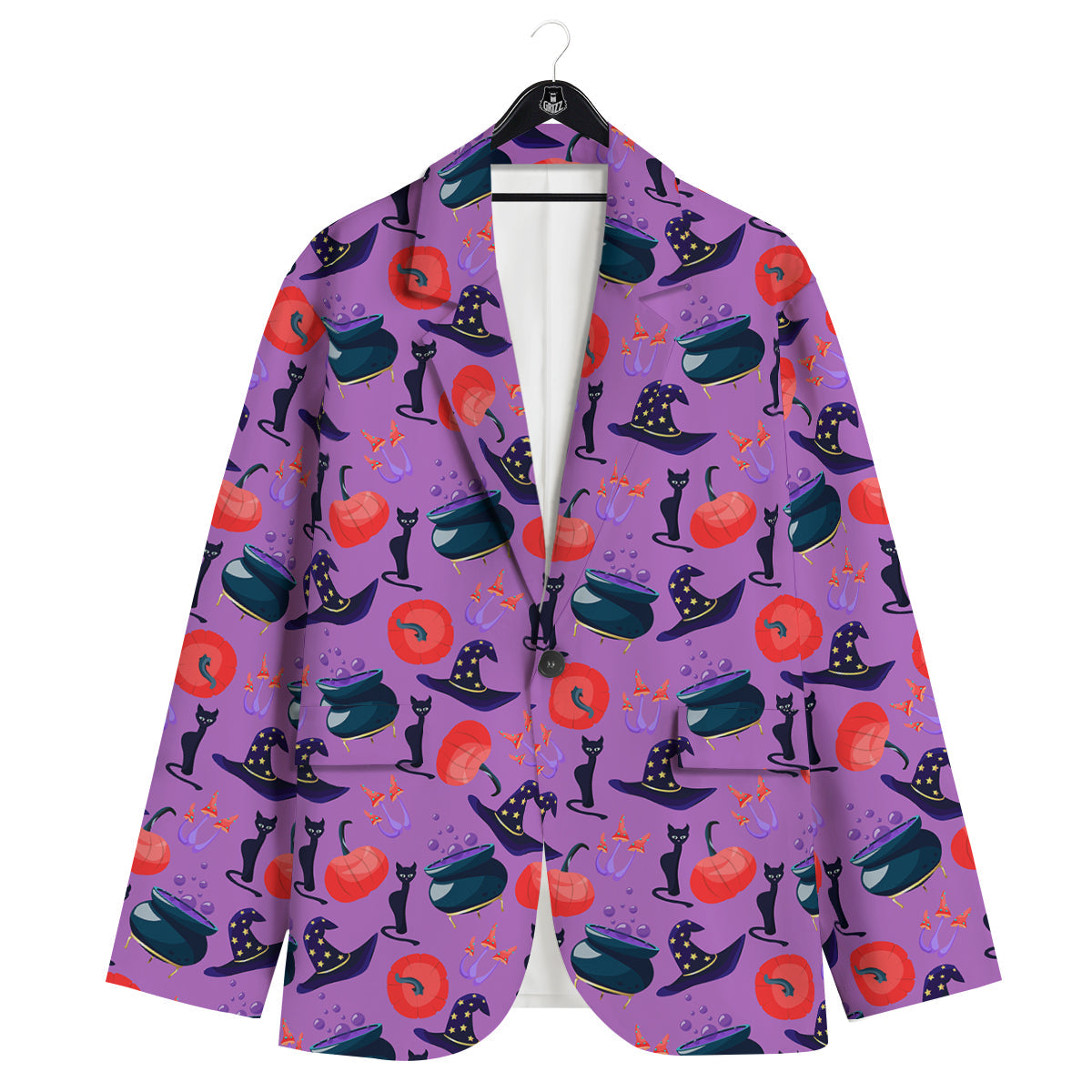 Witch Cauldron Halloween Print Pattern Men's Sport Coat-grizzshop