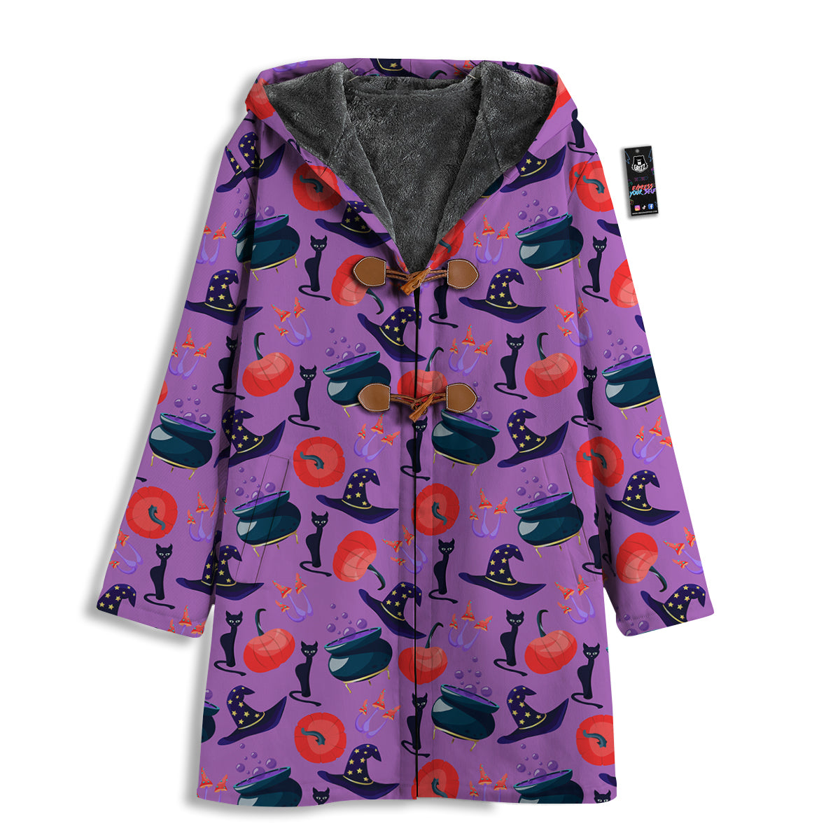Witch Cauldron Halloween Print Pattern Men's Windbreaker Jacket-grizzshop