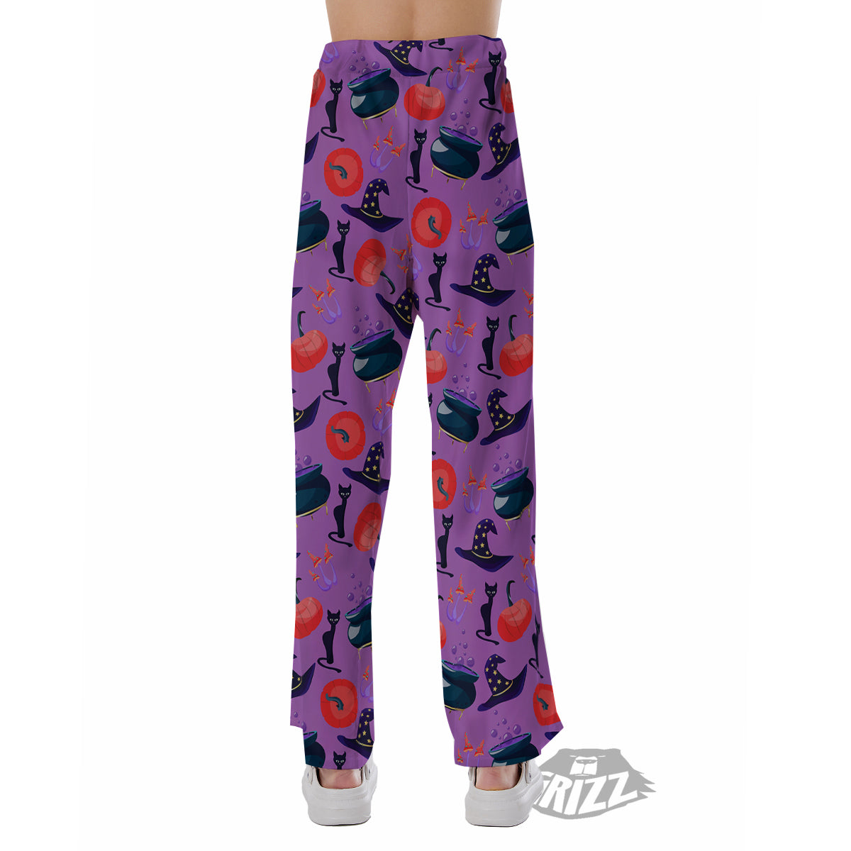 Witch Cauldron Halloween Print Pattern Pajama Pants-grizzshop