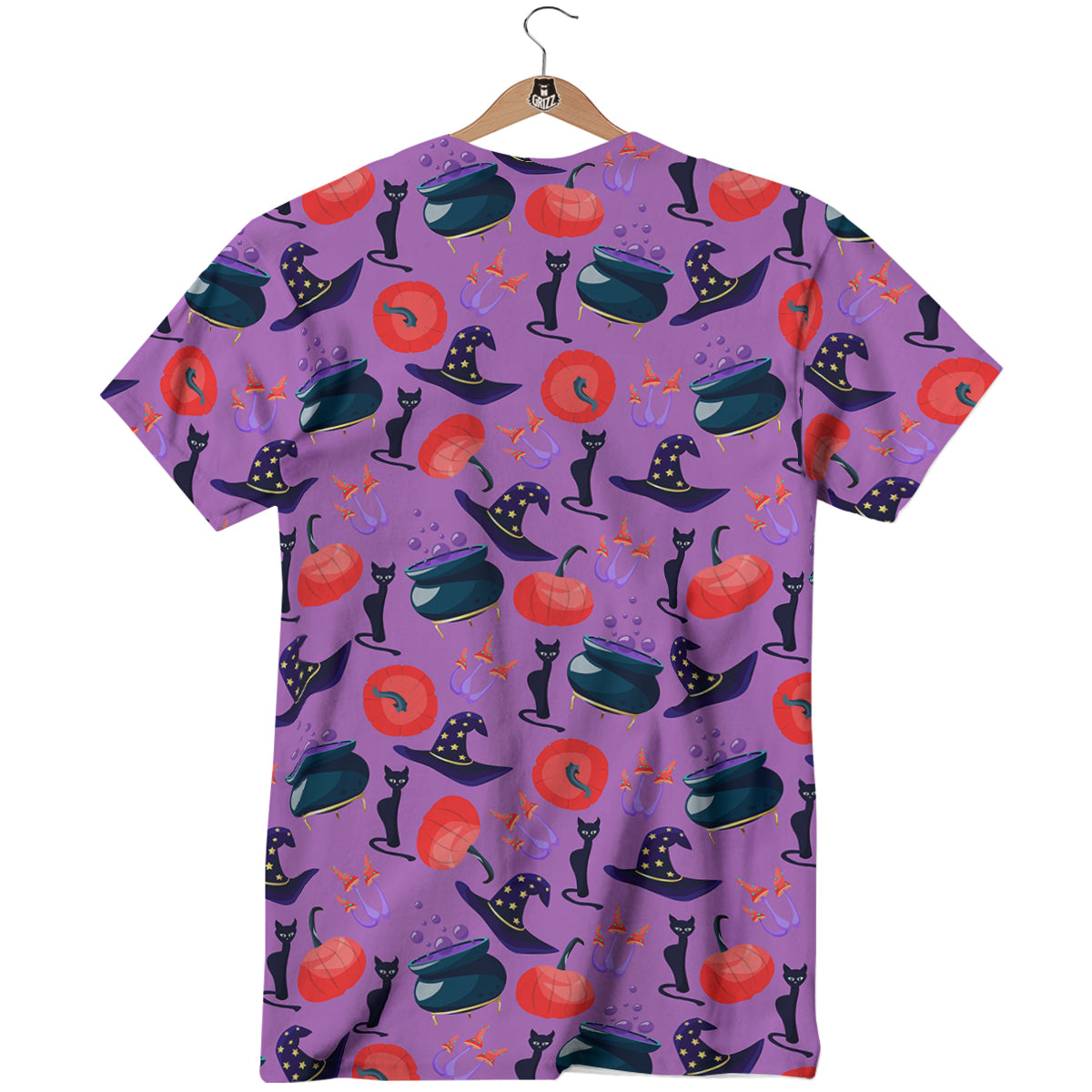 Witch Cauldron Halloween Print Pattern T-Shirt-grizzshop