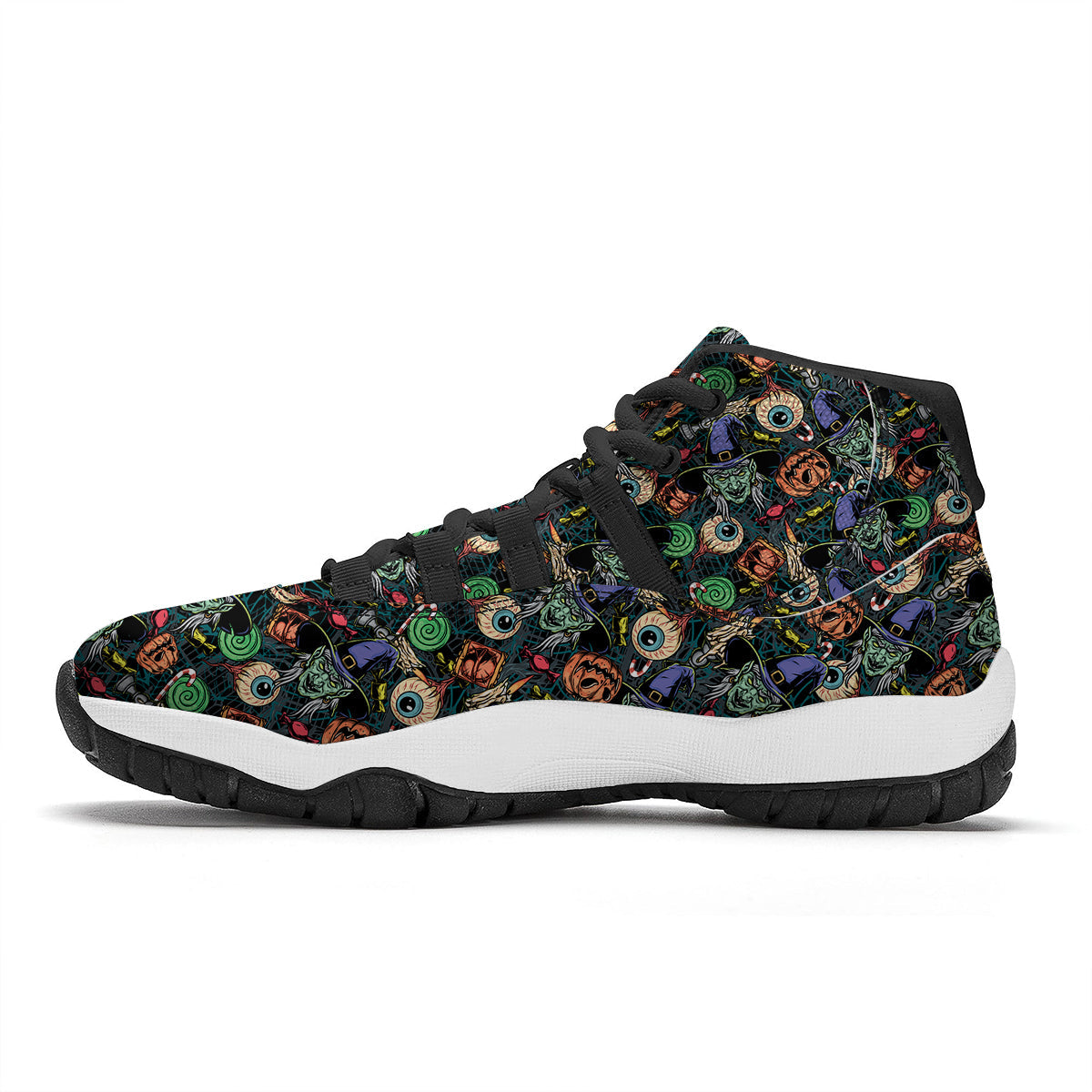 Witch Halloween Elements Print Pattern Black Bball Shoes-grizzshop