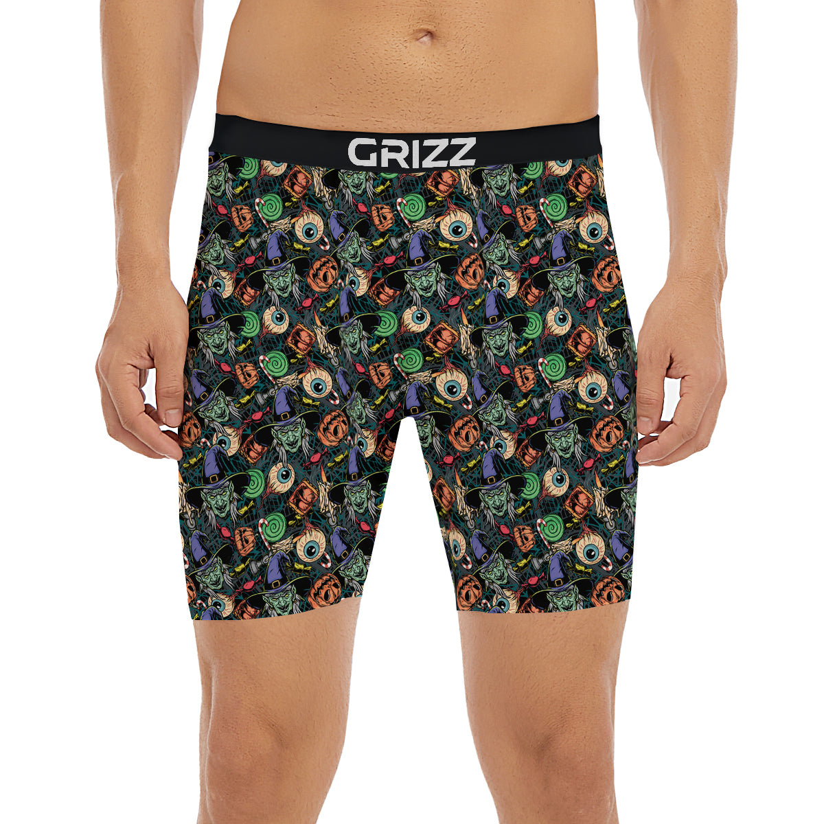 Witch Halloween Elements Print Pattern Boxer Briefs-grizzshop
