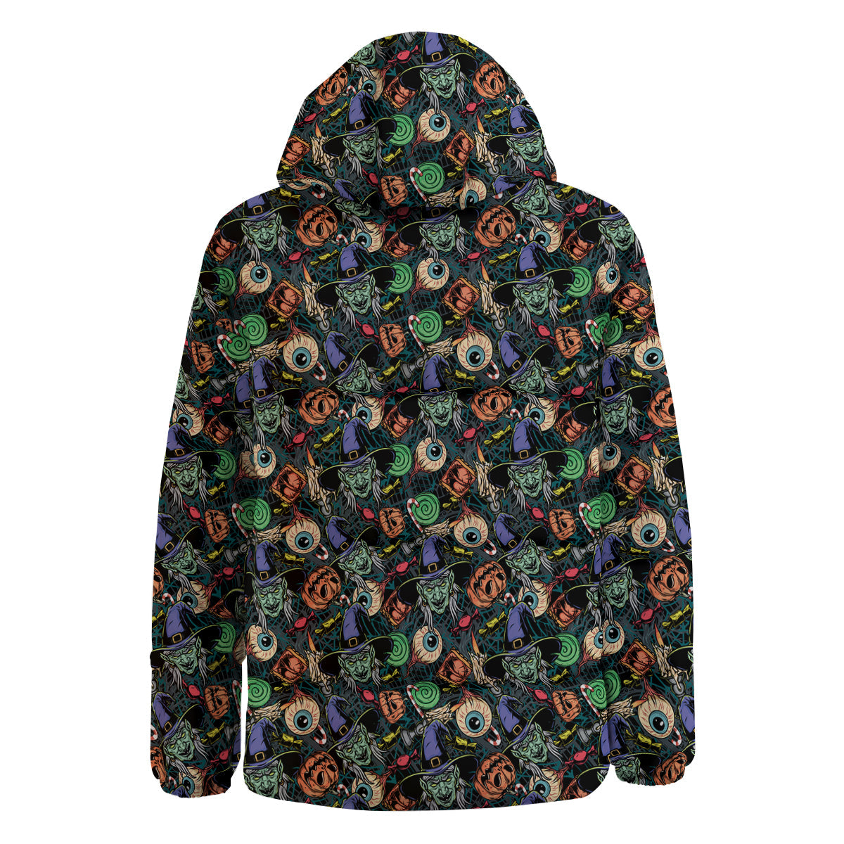 Witch Halloween Elements Print Pattern Down Jacket-grizzshop