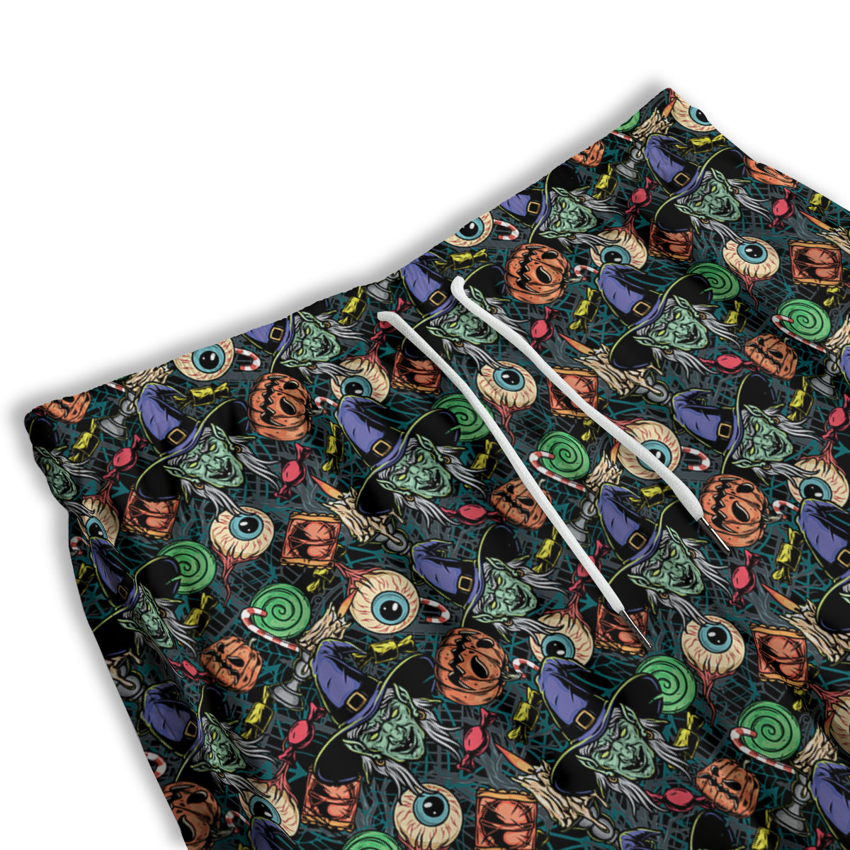 Witch Halloween Elements Print Pattern Men's Athletic Shorts
