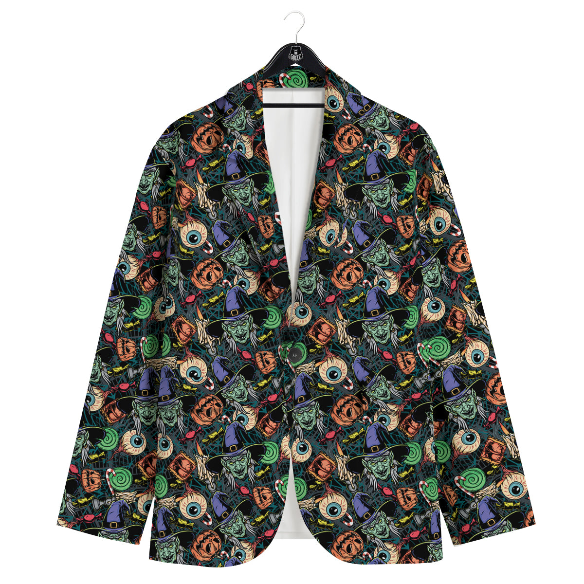 Witch Halloween Elements Print Pattern Men's Sport Coat-grizzshop