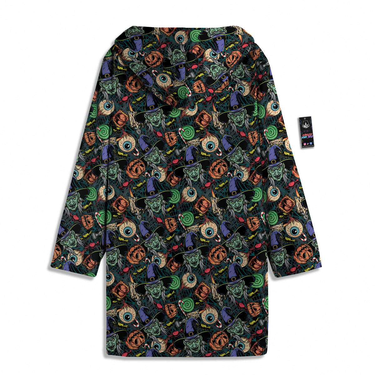 Witch Halloween Elements Print Pattern Men's Windbreaker Jacket-grizzshop