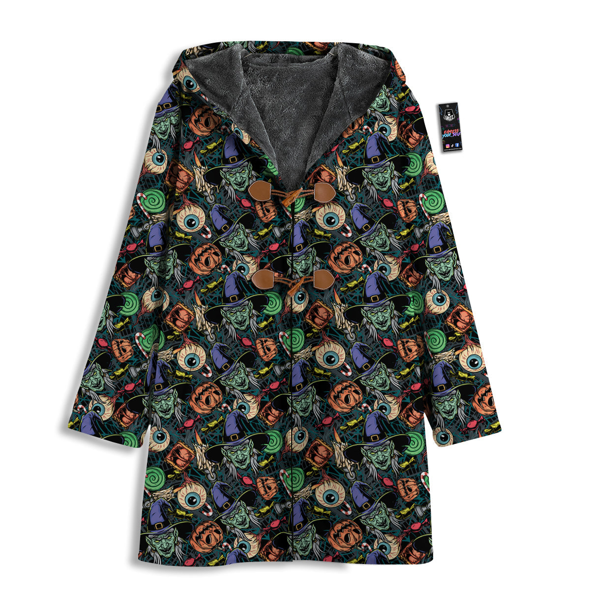 Witch Halloween Elements Print Pattern Men's Windbreaker Jacket-grizzshop