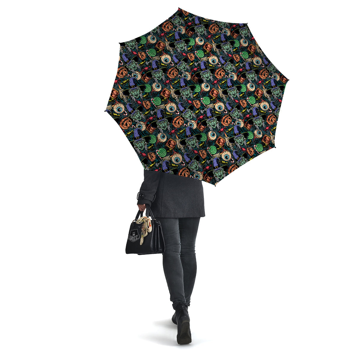 Witch Halloween Elements Print Pattern Umbrella-grizzshop