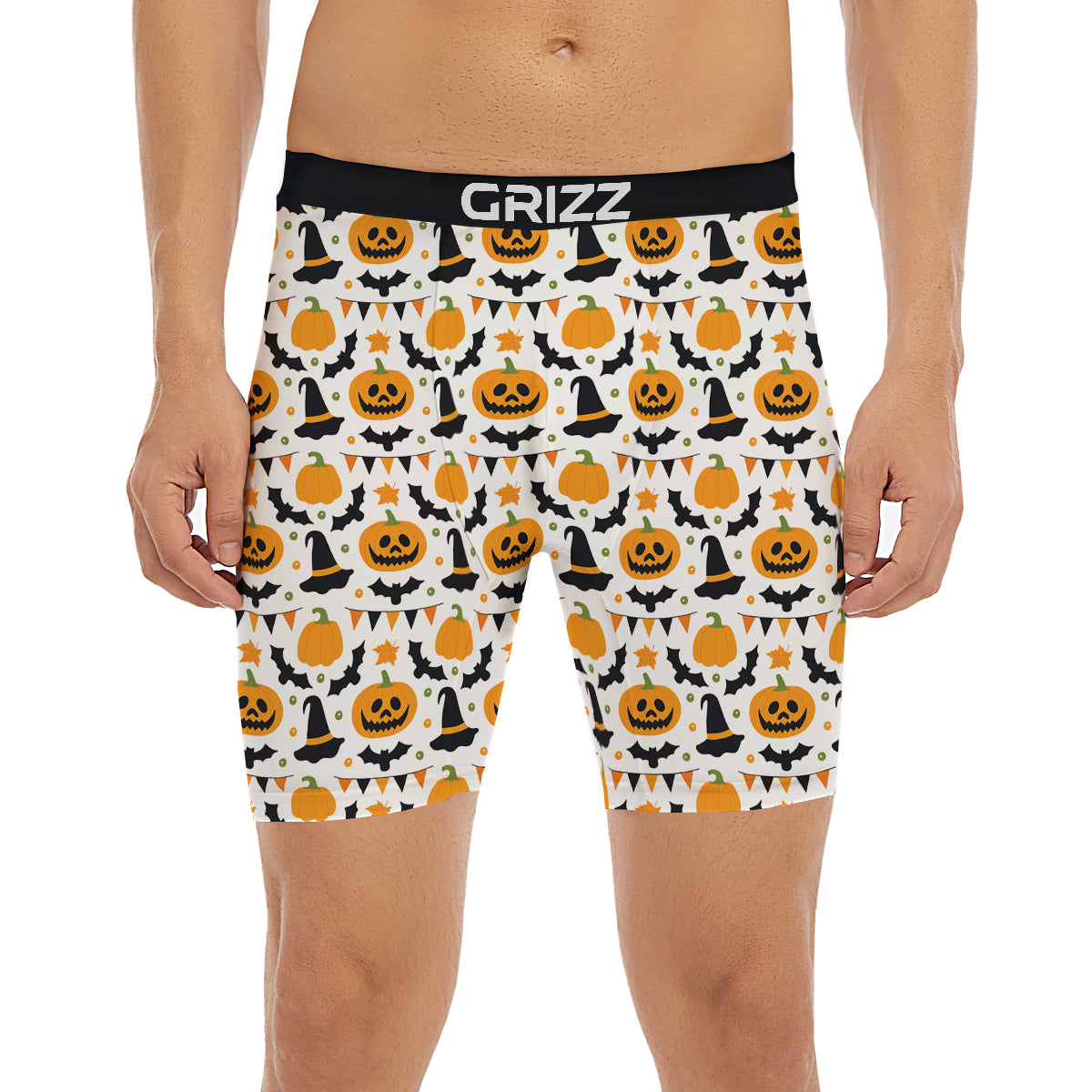 Witch Hat Halloween Print Pattern Boxer Briefs-grizzshop