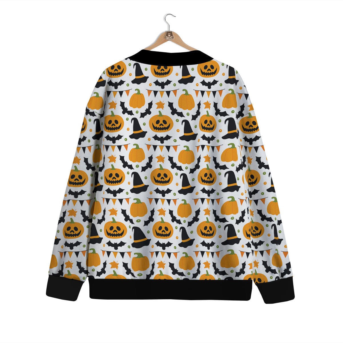 Witch Hat Halloween Print Pattern Cardigan-grizzshop