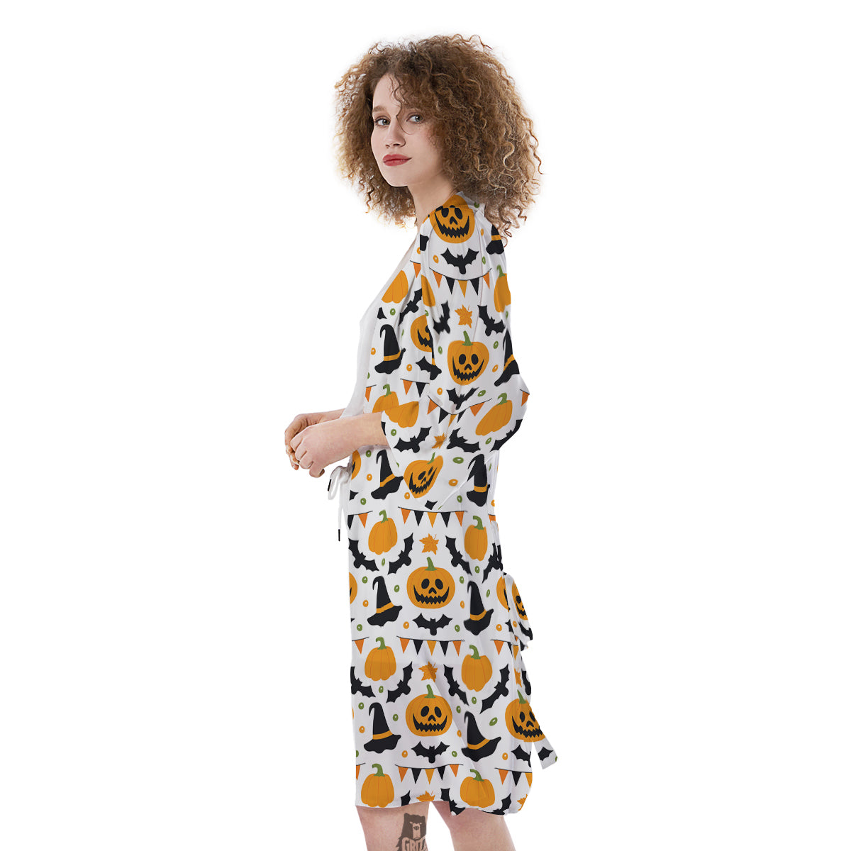 Witch Hat Halloween Print Pattern Kimono-grizzshop