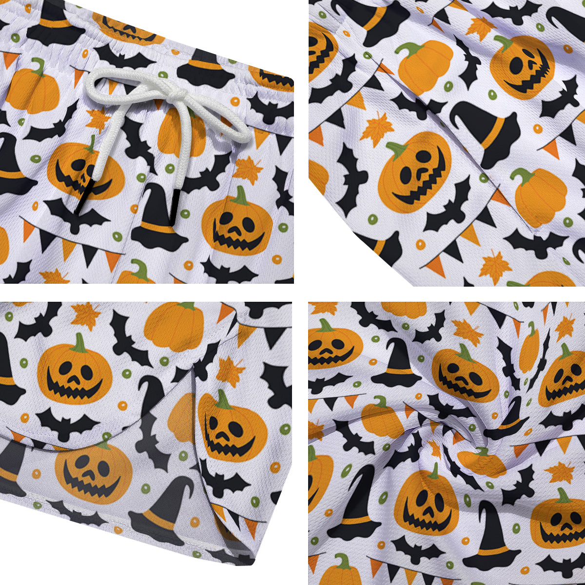 Witch Hat Halloween Print Pattern Men's Running Shorts-grizzshop