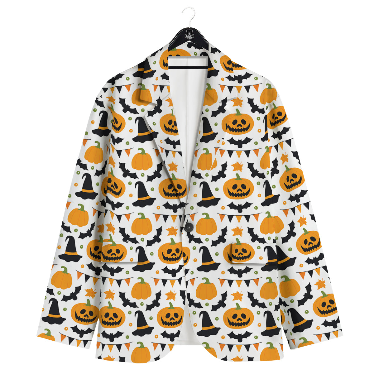 Witch Hat Halloween Print Pattern Men's Sport Coat-grizzshop