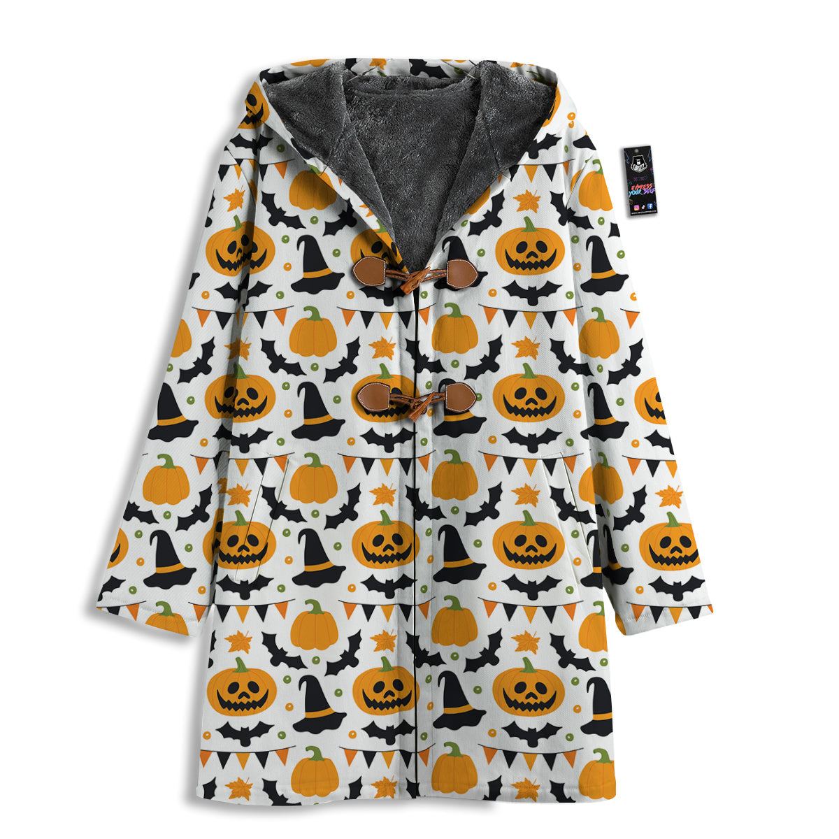 Witch Hat Halloween Print Pattern Men's Windbreaker Jacket-grizzshop