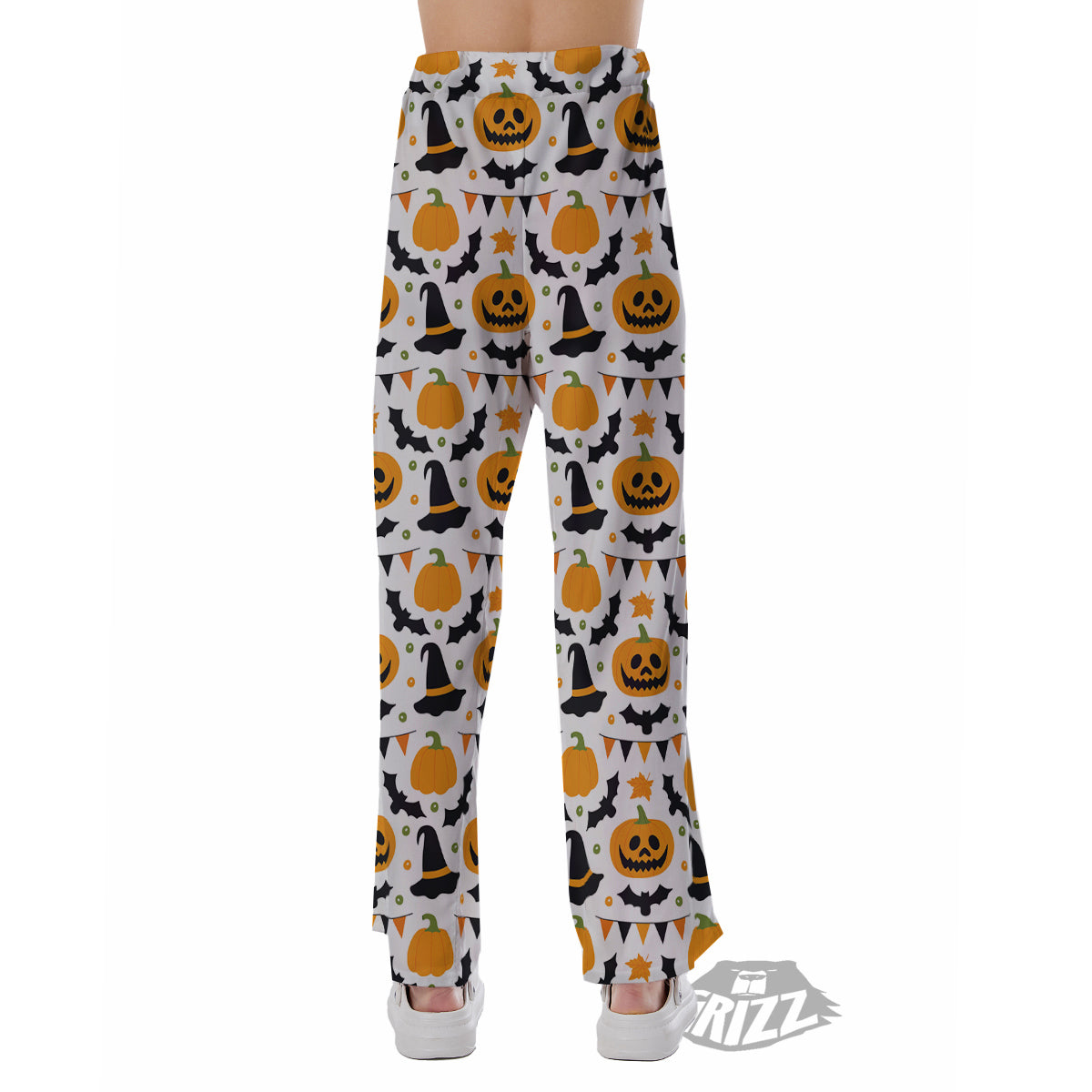 Witch Hat Halloween Print Pattern Pajama Pants-grizzshop