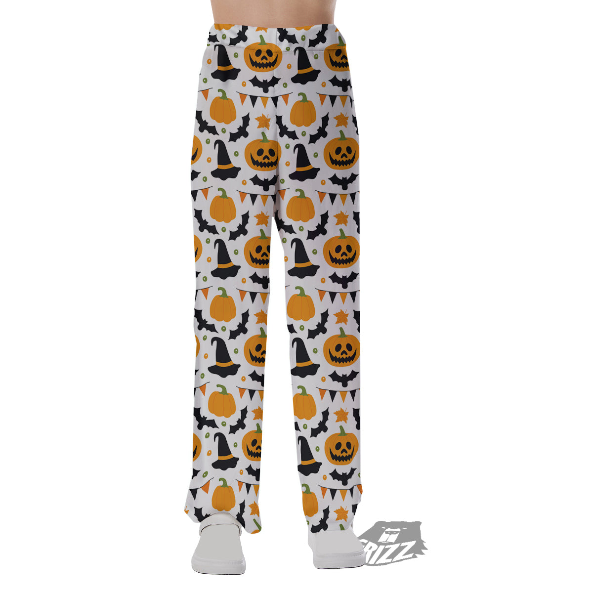 Witch Hat Halloween Print Pattern Pajama Pants-grizzshop