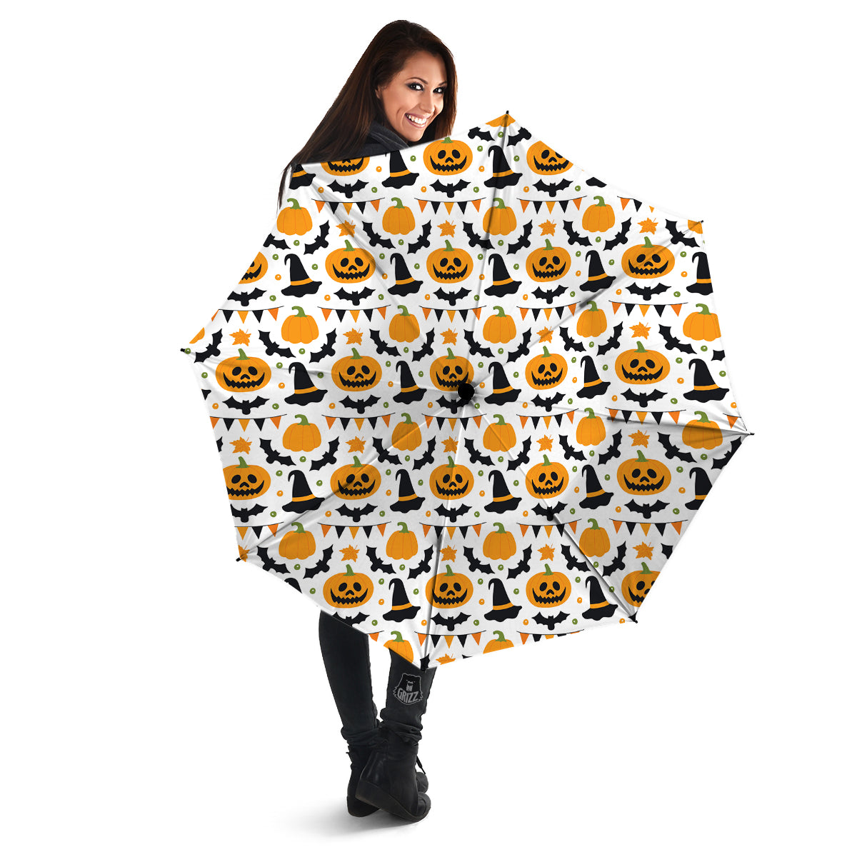 Witch Hat Halloween Print Pattern Umbrella-grizzshop