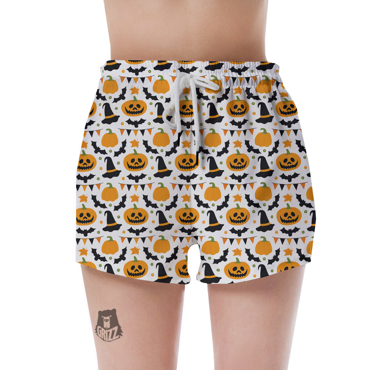 Witch Hat Halloween Print Pattern Women's Shorts-grizzshop