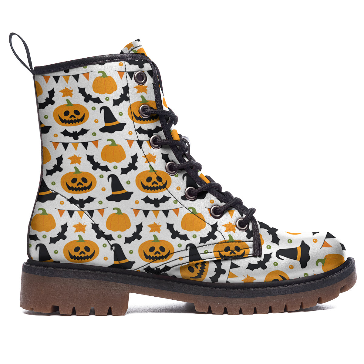 Witch Hat Halloween Print Pattern Work Boots-grizzshop