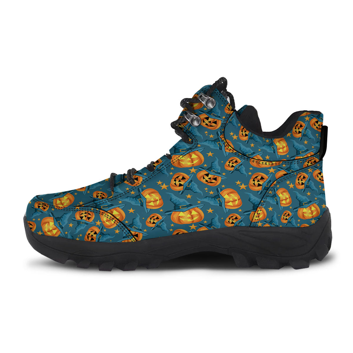 Witch Hat Pumpkin Print Pattern Hiking Shoes-grizzshop