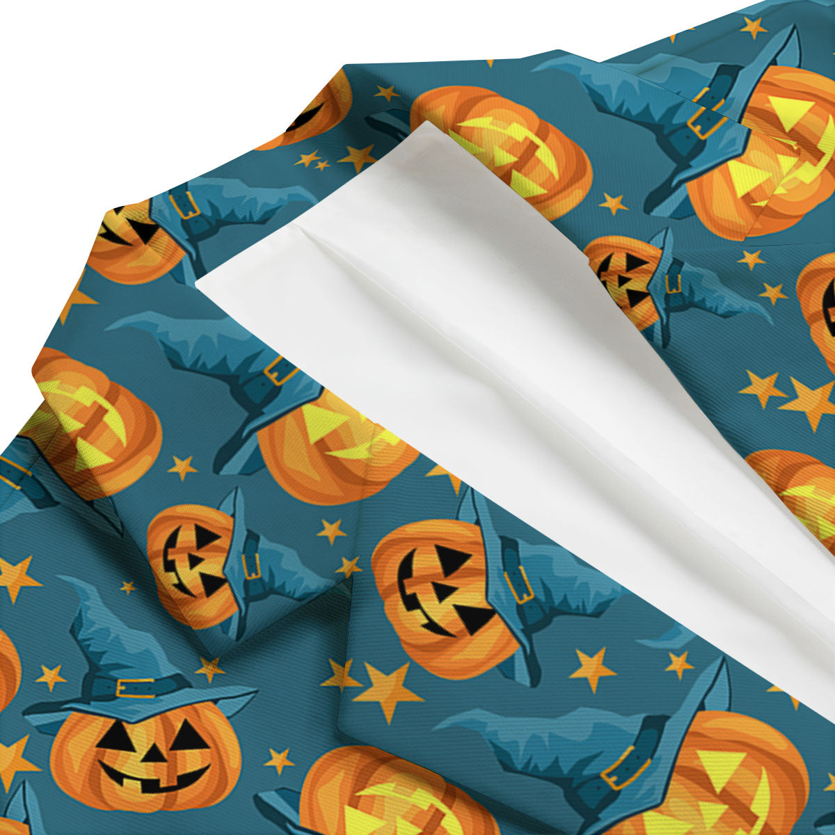 Witch Hat Pumpkin Print Pattern Men's Blazer-grizzshop
