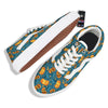 Witch Hat Pumpkin Print Pattern Skate Shoes-grizzshop