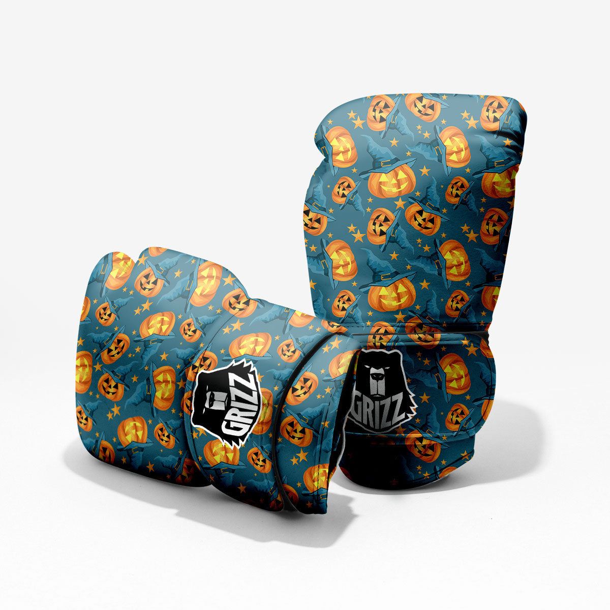 Witch Hat Pumpkin Print Pattern Pro Boxing Glove
