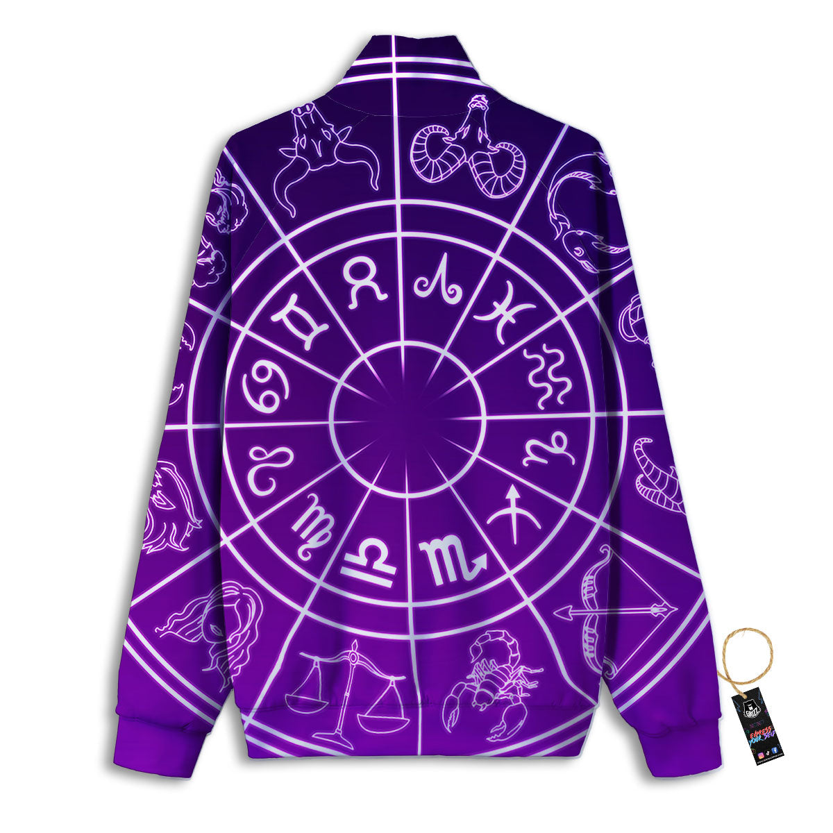 Witch Hat Pumpkin Print Pattern Track Jacket-grizzshop